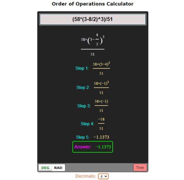 Basic Math Operations Calculator